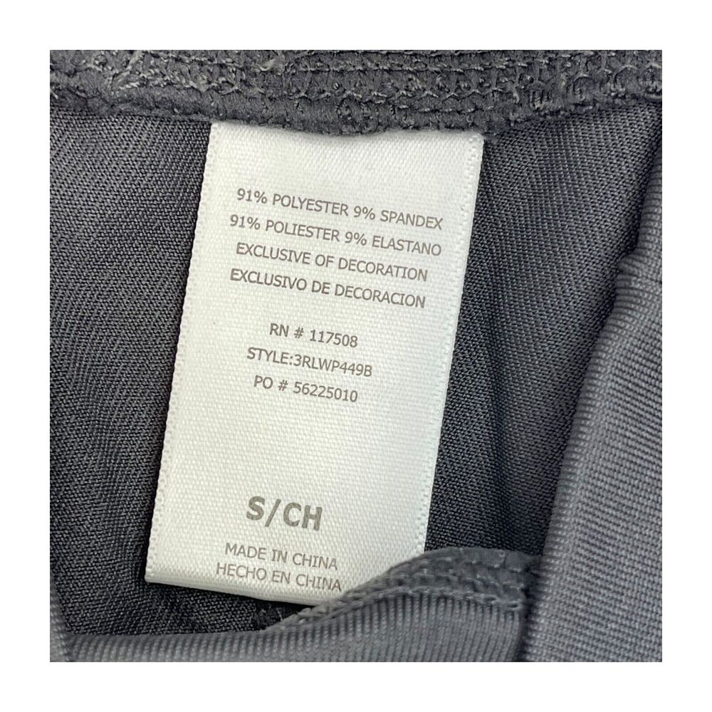 Reebok Leggings Women's Small Gray Stretch Logo Pockets Pull-On Elastic Waist - Picture 7 of 7
